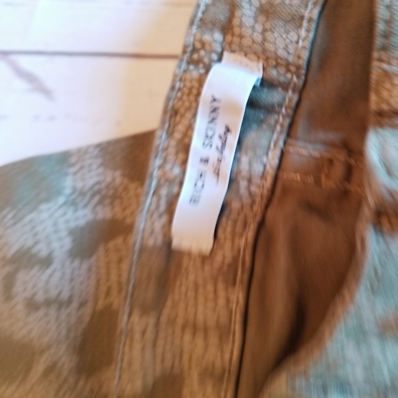 Rich & Skinny snake print python Jean's sz 25 skinny - Picture 7 of 8